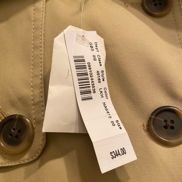 J. Crew Icon Trench size 00 with tags - Picture 3 of 5